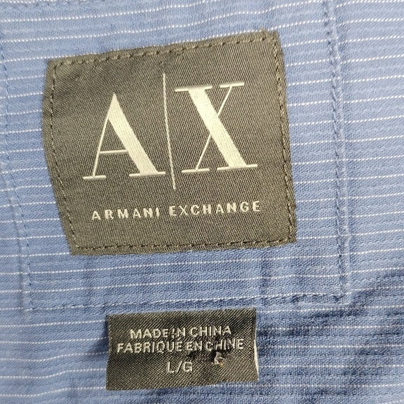 Armani Exchange men's large sized long sleeved snapped shirt - Picture 2 of 14